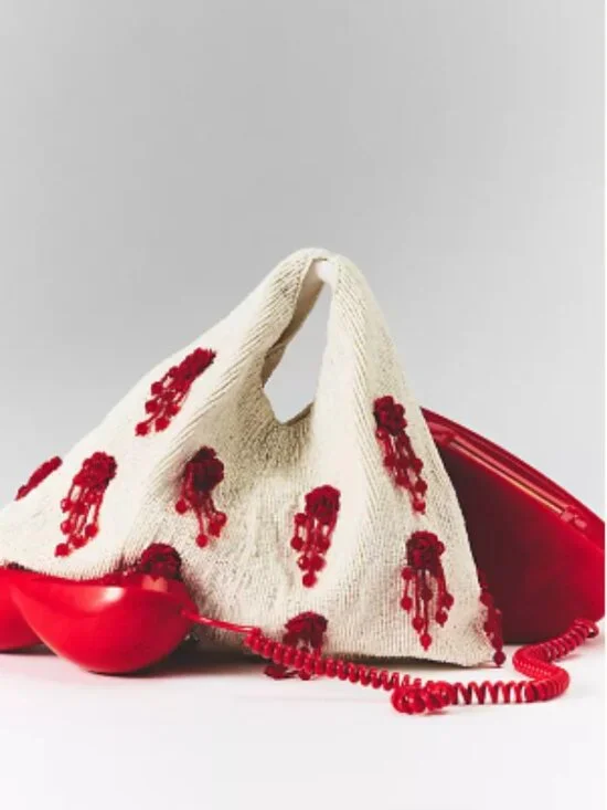 Studded Beaded Satchel Bag - BRAND NEW - Picture 2 of 4